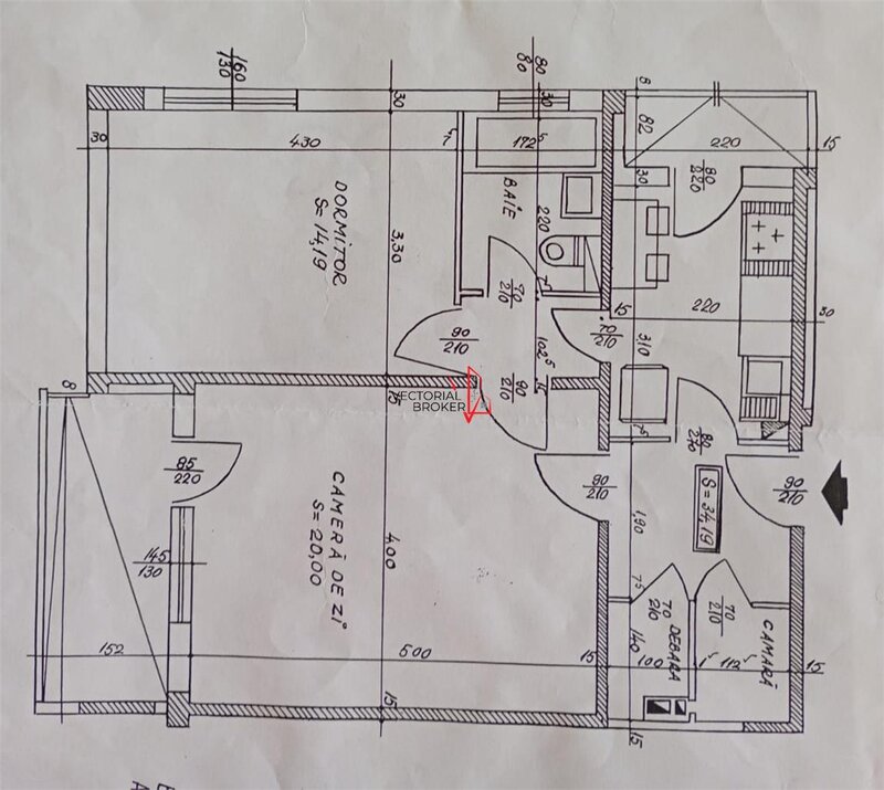 Basarabia- Costin Georgian apartament 2 camere, et. 6, 2 balcoane, bloc reabilitat